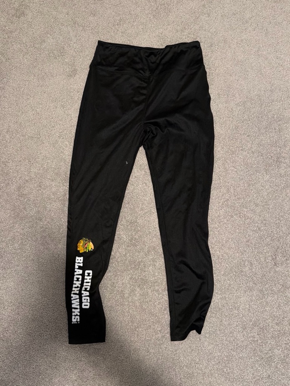 Fanatics Black Chicago Blackhawks Leggings with Team Logo